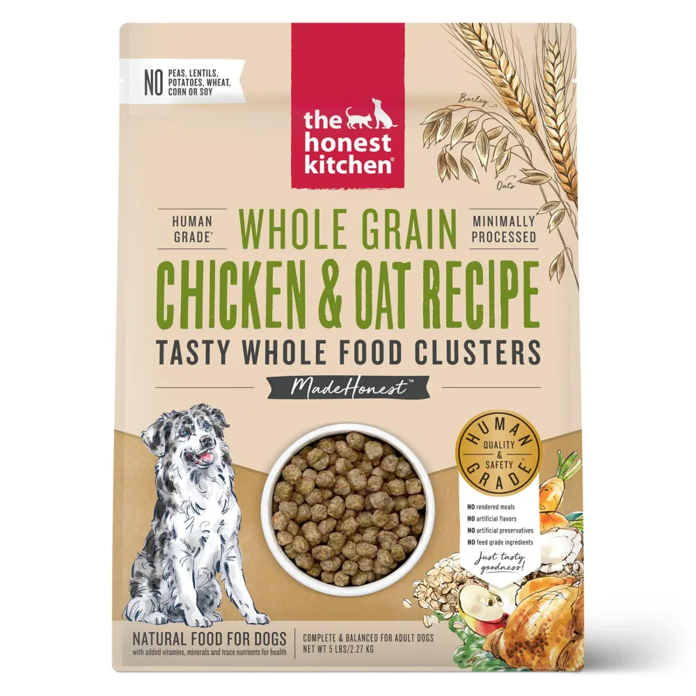 The Honest Kitchen Dry Food^Whole Food Clusters Chicken & Oat Dry Dog Food, 5-lb