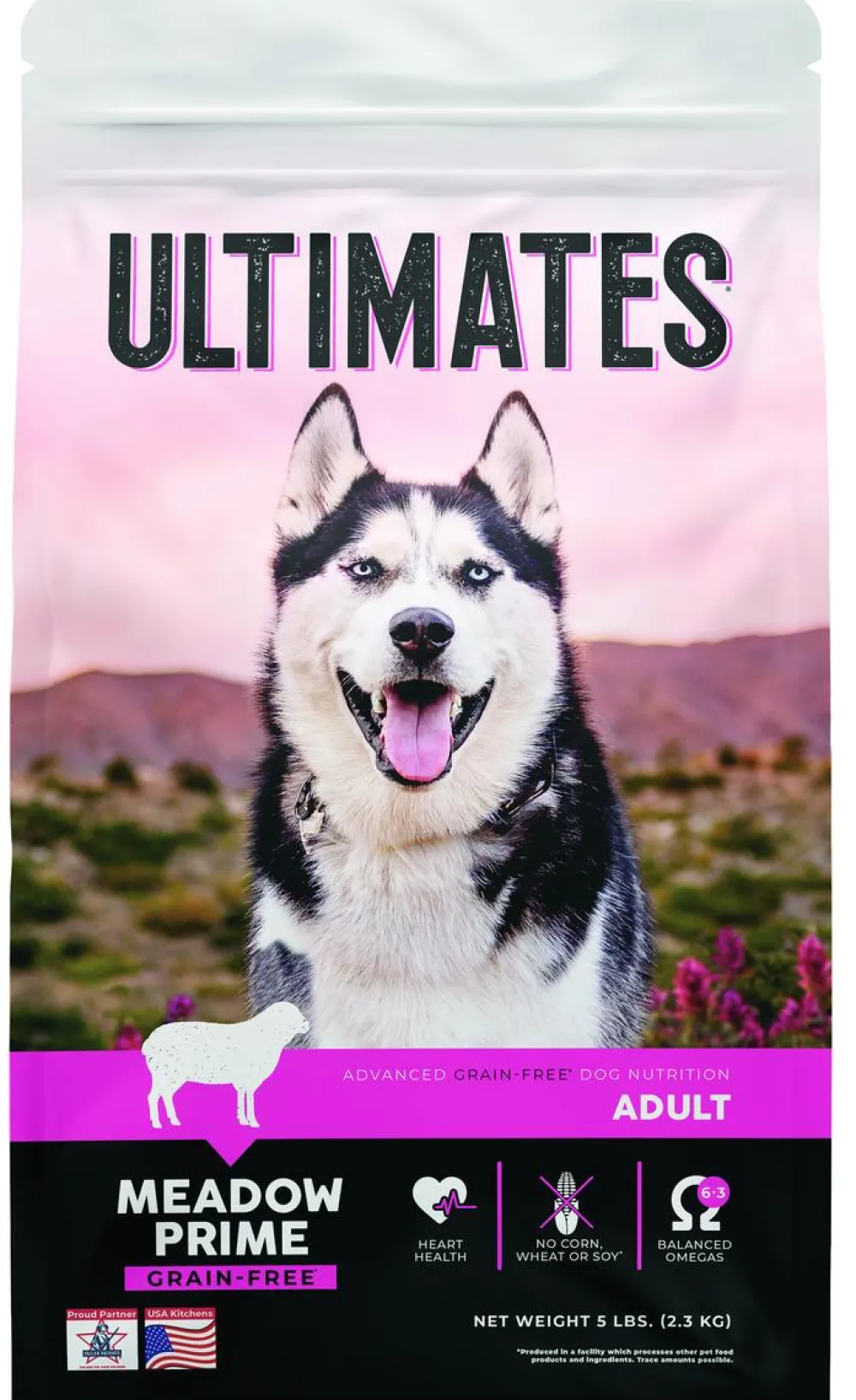 Ultimates Dry Food^Meadow Prime with Lamb Grain-Free Dry Dog Food, 5-lb