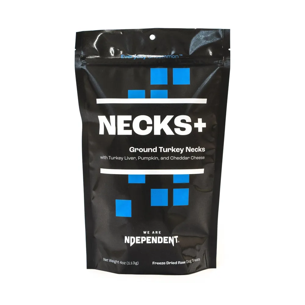 We Are Ndependent Freeze-Dried Treats^NECKS+ Ground Turkey Necks Freeze-Dried Dog Treats, 4-oz