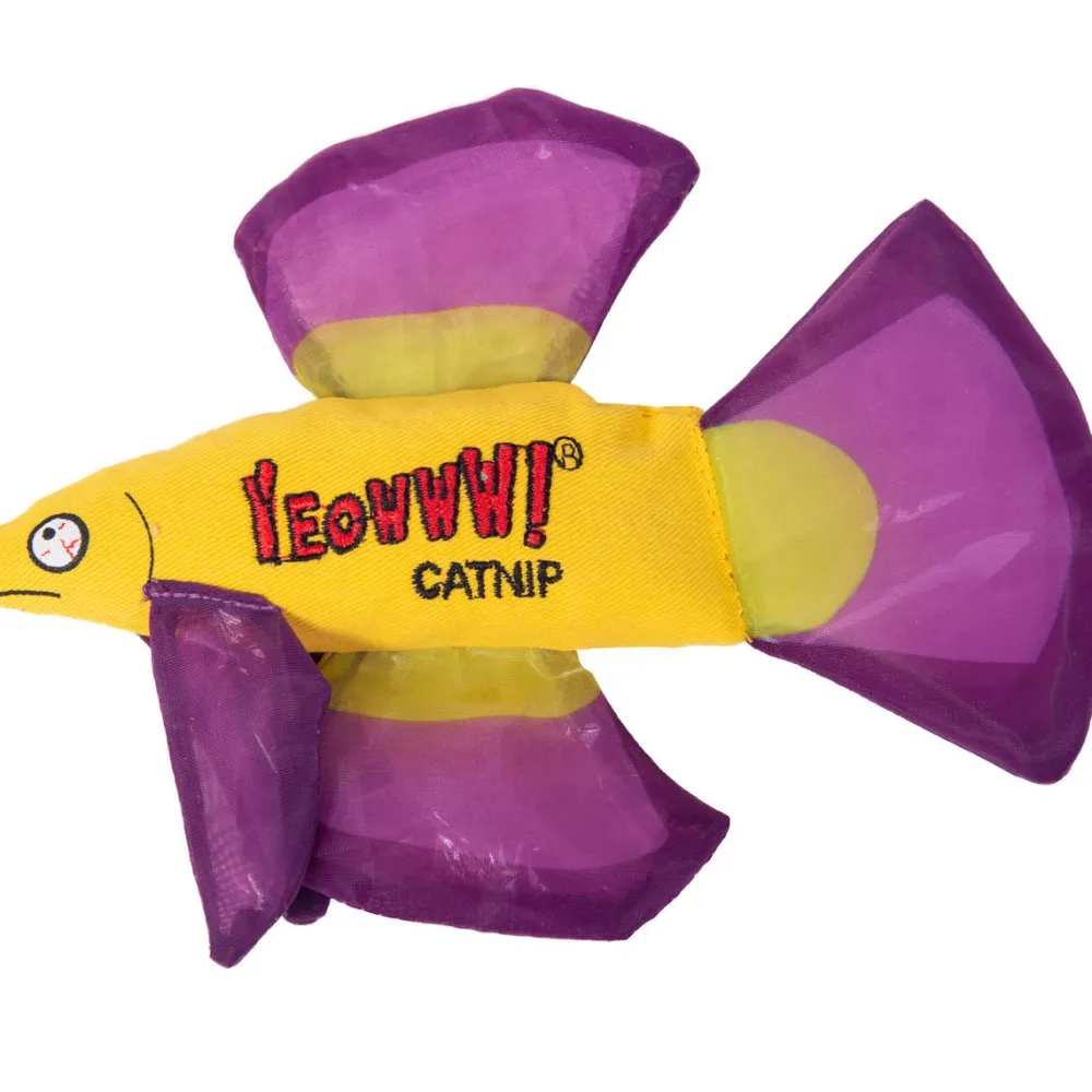 Yeowww! Toys | Toys^Mo Betta Fish Cat Toy, Purple, 6.5-in