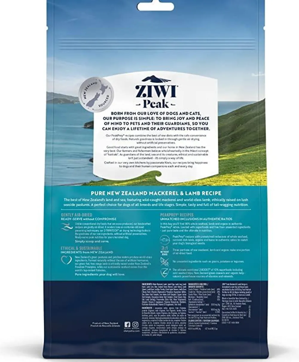 Ziwi Air-Dried & Dehydrated Food^Peak Mackerel & Lamb Recipe Air-Dried Dog Food, 16-oz | 454-g